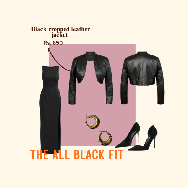 Black Cropped Jacket by FOX