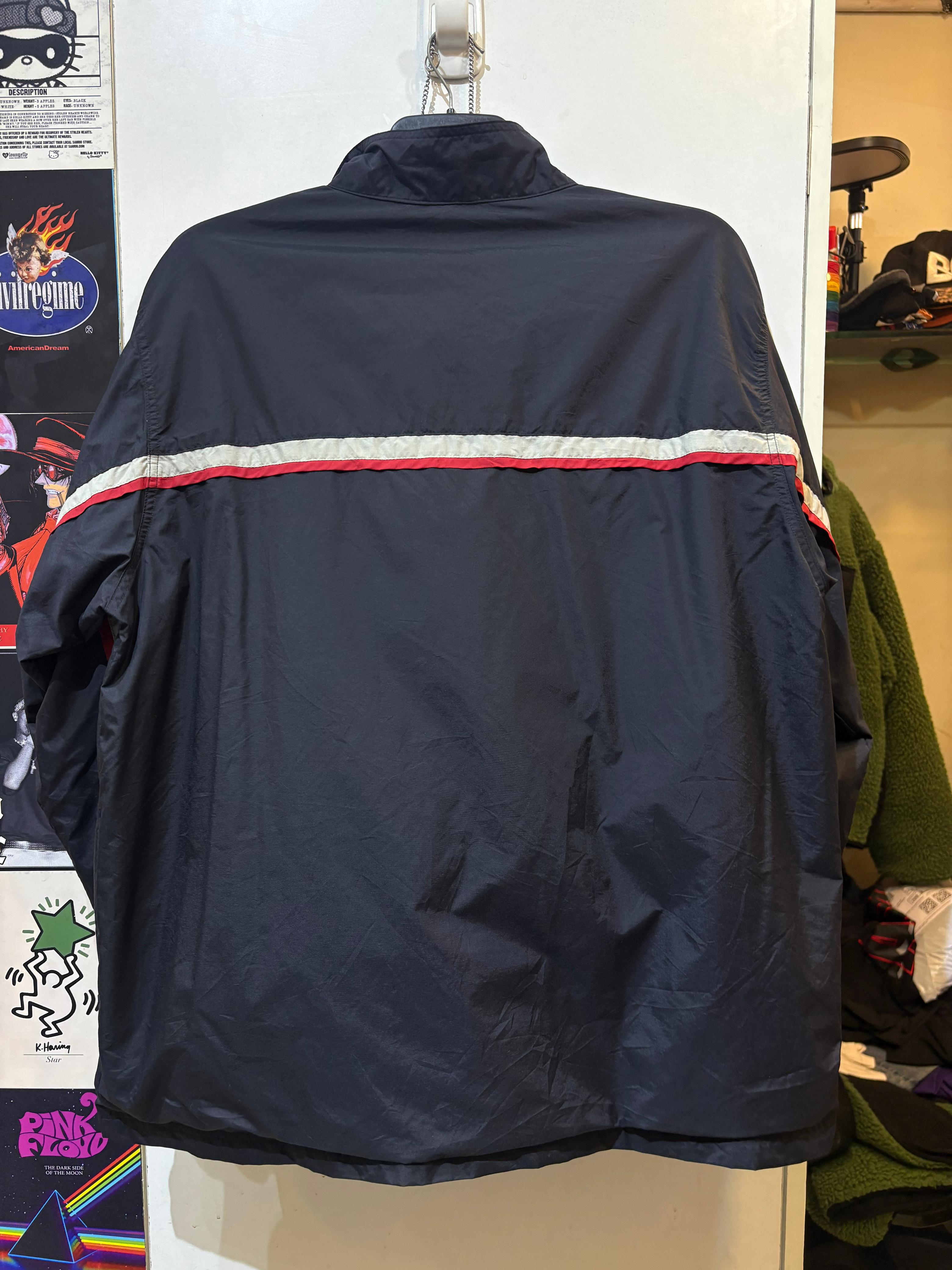 NIKE NAVY BLUE AND RED WIND CHEATER