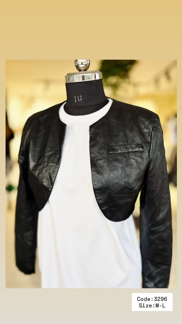 Black Cropped Jacket by FOX