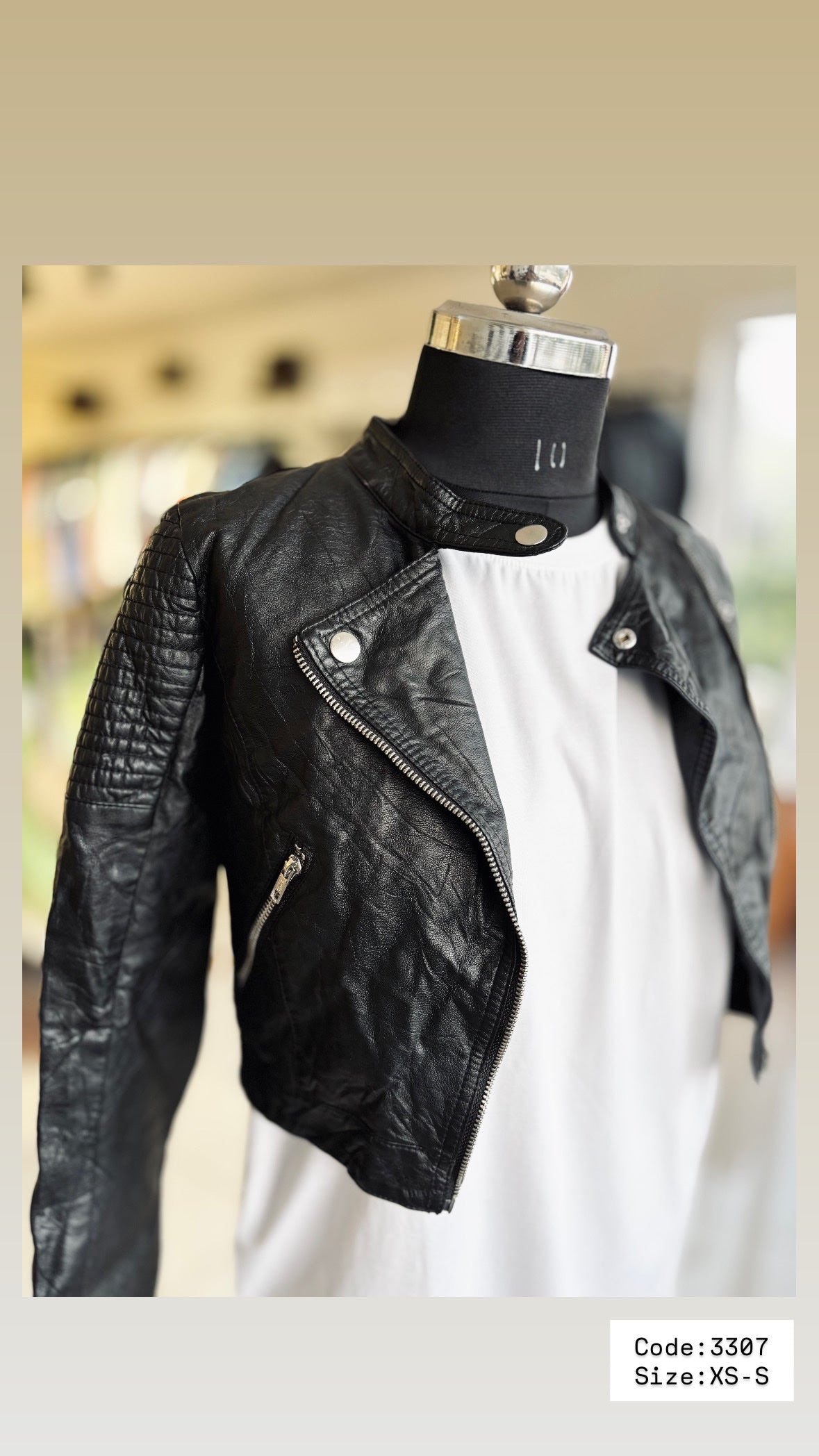 H&M Cropped Biker Jacket 🖤